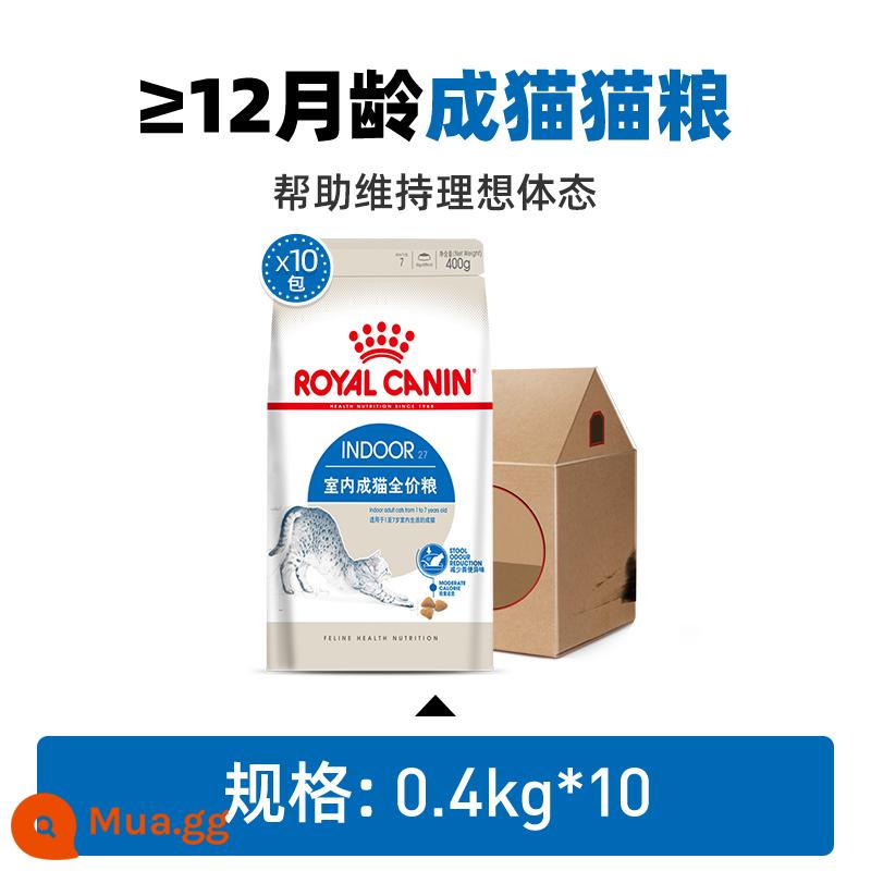 Thức ăn cho mèo hoàng gia F32 Thức ăn dinh dưỡng cho mèo I27 Trong nhà Thức ăn cho mèo giá đầy đủ Thức ăn cho mèo Anh ngắn American Short Muppet Universal Cat House Hộp quà tặng - Hộp Quà Nhà Mèo 400g*10 (thức ăn cho mèo trưởng thành trong nhà ≥12 tháng tuổi I27)