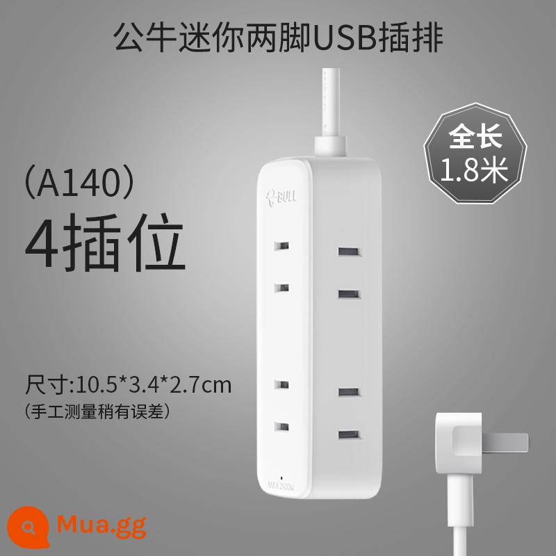 Bull bảng điều khiển ổ cắm hàng plug-in xốp hộ gia đình chính hãng đa chức năng kéo dài bảng dây kéo dài dòng điện với plug-in dòng - 2 feet 1,8 mét A140