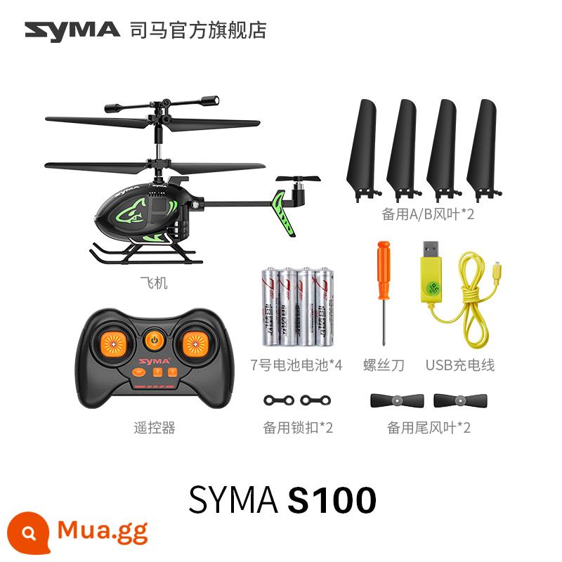 Syma Sima S37 máy bay điều khiển từ xa máy bay trực thăng trẻ em đồ chơi bé trai hợp kim máy bay không người lái mô hình máy bay không người lái - SYMA S100 [phiên bản cố định chiều cao] trực thăng mini