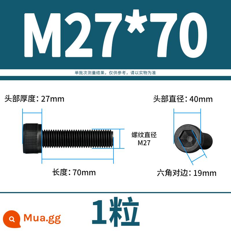 Vít lục giác bên trong bu lông cường độ cao 12.9 đầu cốc hình trụ đầu vít đầy đủ răng M3M4M5M6M8M10M12 - M27*70