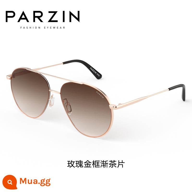 Kính Mát Parsons Nam Đẹp Trai Gọng Kim Loại Tròn Gương Cóc Phong Cách Aviator Hợp Thời Trang Lái Xe Kính Mát Chống Nắng - Lá trà đóng khung vàng hồng