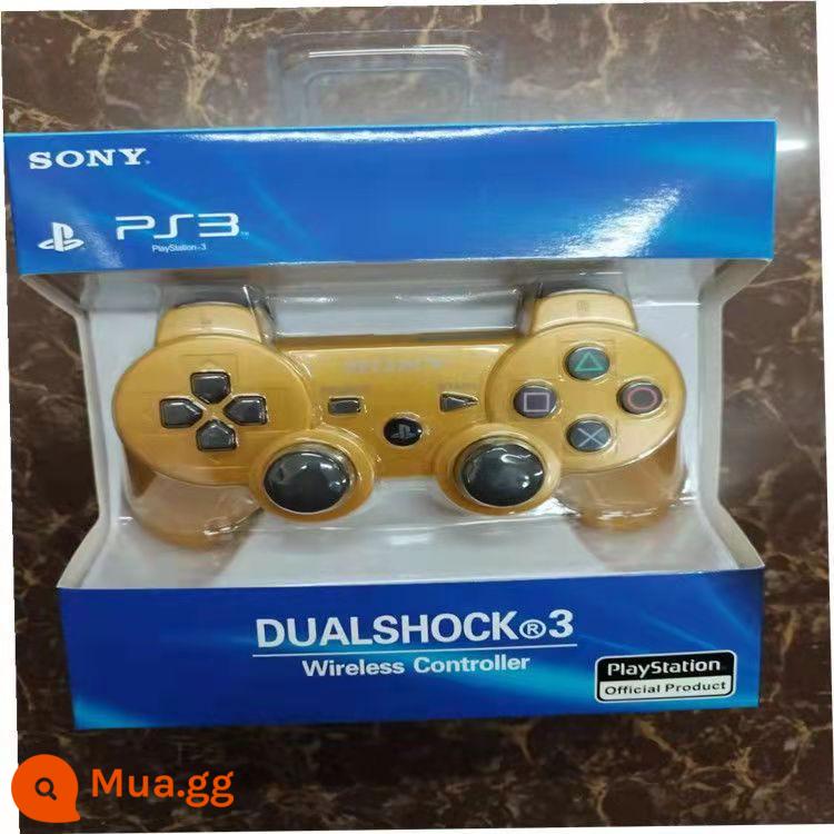 Tay cầm ps3 mới rung kép PC tay cầm máy tính USB wireless tay cầm chơi game 360 máy tính tay cầm PS3 - Vàng [đi kèm cáp dữ liệu + nắp rocker]