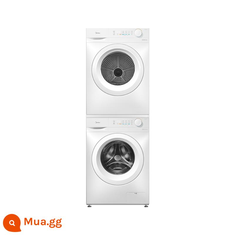 Bộ giặt và sấy Midea trắng 10kg khử trùng công suất lớn Máy giặt hộ gia đình máy sấy bơm nhiệt hoàn toàn tự động - cực trắng