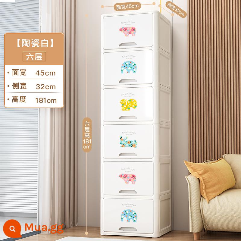 Jiapu Range Cabinet Phòng khách Định vị một tủ tường tủ đồ ăn nhẹ Tủ đồ ăn nhẹ MULTI -LAYER Hộp lưu trữ lớn - In-6 lớp