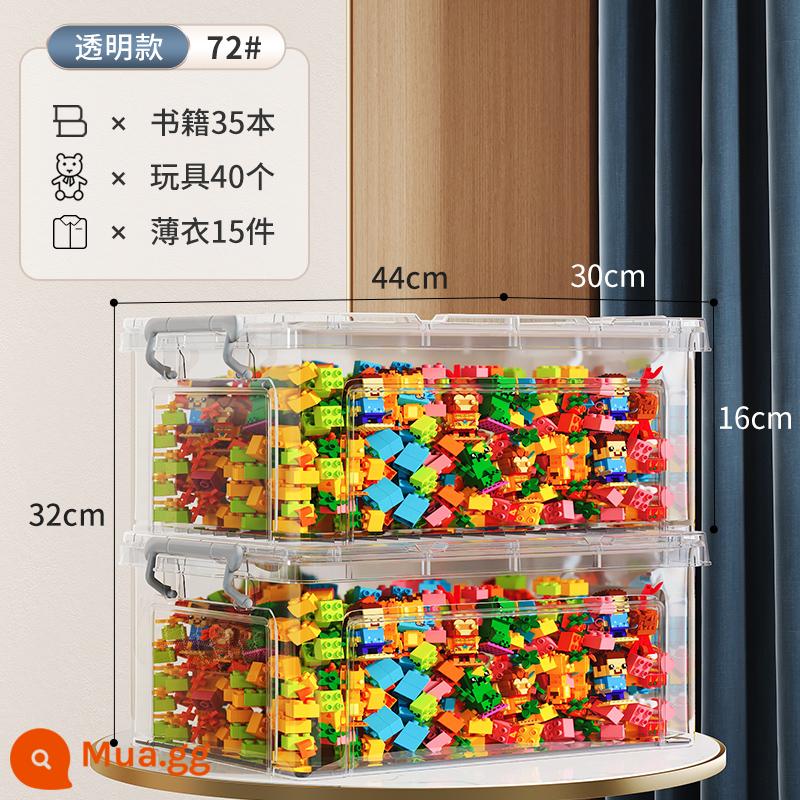 Người trợ giúp tốt hộp bảo quản trong suốt quần áo hộ gia đình quần đồ chơi Lego snack hoàn thiện hộp hộp bảo quản hộp bảo quản - ⭐Gói bán chạy⭐Kích thước lớn 72 # hai gói [dày và chất lượng cao]