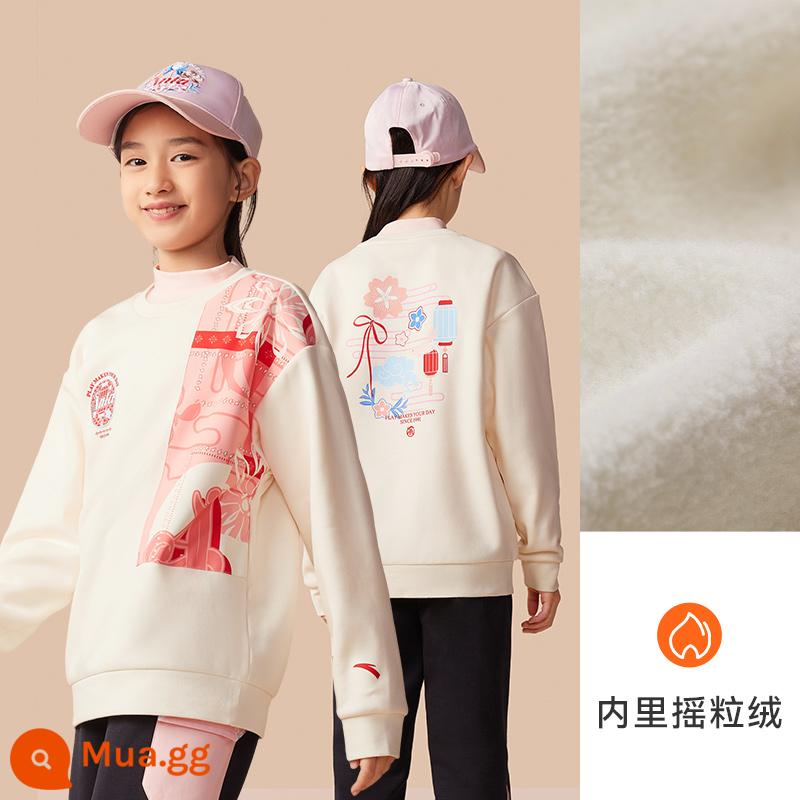 Quần áo rồng năm mới | ANTA Trẻ em Nhung đỏ Cotton dày T Bé trai 24 Mùa xuân Lễ hội mới Quần áo năm mới Áo thun nữ - Năm Thìn: Trắng Vani-6