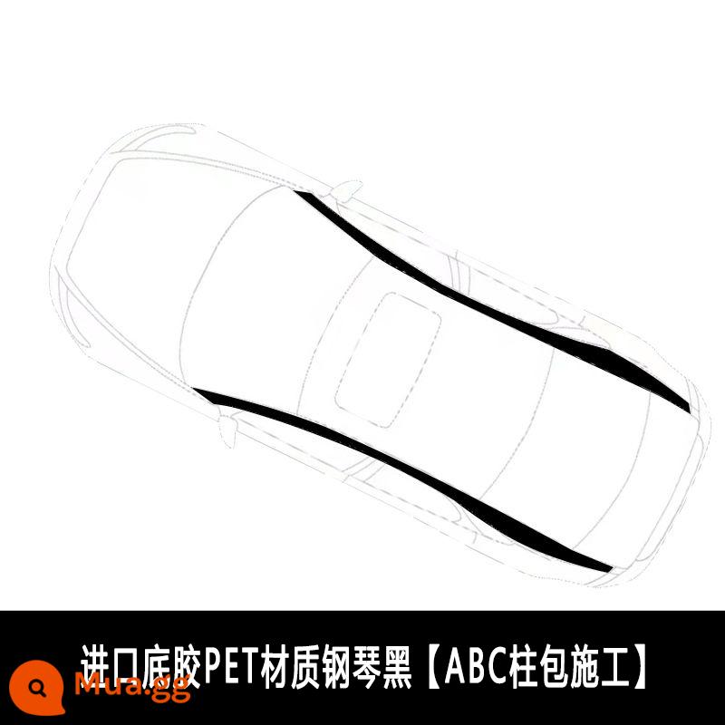 Phim mui xe màu đen piano đen sáng nóc xe giả phim cửa sổ trời toàn cảnh trang trí Tesla Euler Wuling Mini - Cột AC [vật liệu dày + kết cấu]