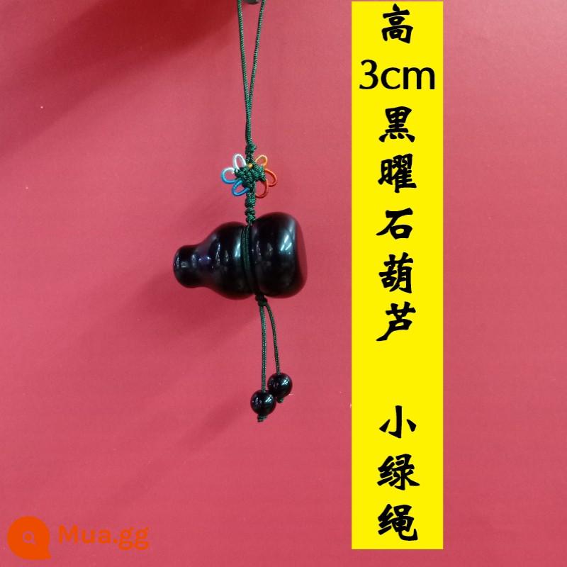 Nhỏ 3cm5cm ngọc trắng bầu obsidian bầu vàng ngọc đá bầu túi trang trí ô tô ngọc bầu - Mặt dây chuyền bầu obsidian cao 3cm (dây nhỏ màu xanh)