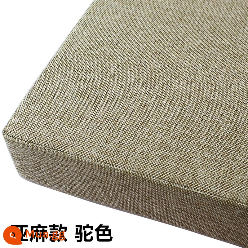 Đệm Ghế Sofa Đệm Ghế Đệm Xốp Đệm Ghế Đệm Tùy Chỉnh Mật Độ Cao Dày Cứng Mông Đệm - lạc đà vải lanh