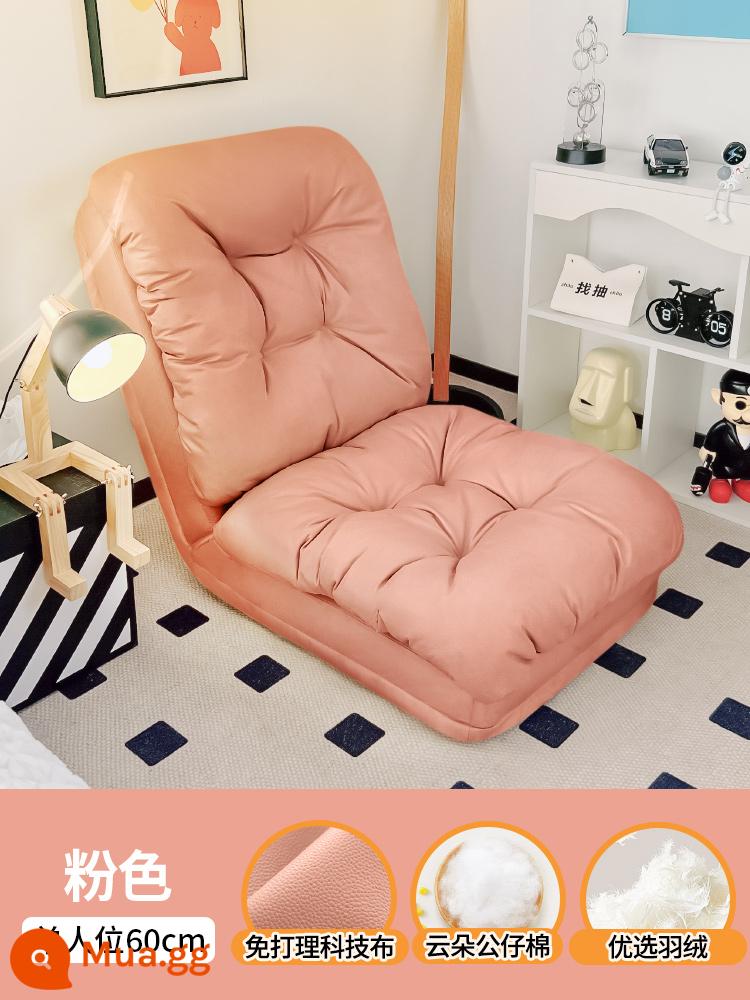 Sofa lười có thể nằm và ngủ đệm chiếu tatami ban công phòng ngủ ký túc xá gấp đôi sofa giường đơn lưới đỏ - Màu hồng [tiêu chuẩn 60*260] lông tơ + bông búp bê