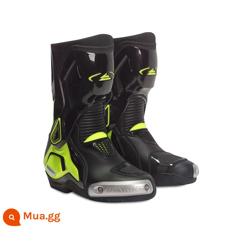 Benkia HDF-SH-C208 Bốn mùa Motorcycle Titan Alloy Boot - đen/vàng huỳnh quang