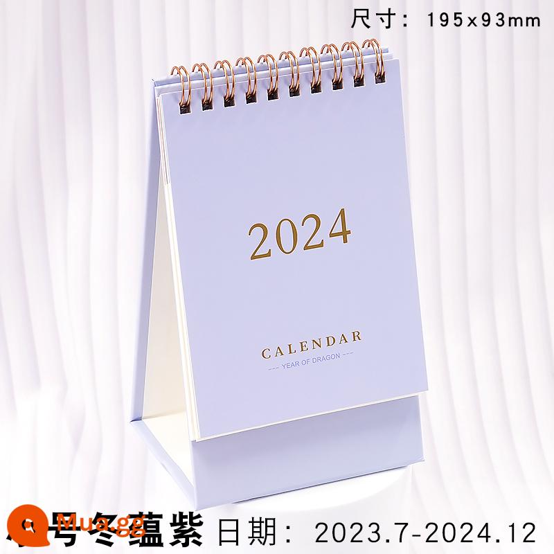 lịch để bàn năm 2023 giấy kraft cổ điển lịch đơn giản notepad trang trí bàn kích thước lớn nửa sau của kỳ thi tuyển sinh sau đại học đếm ngược kế hoạch đăng ký kỷ luật lịch hàng tháng lịch ins gió hàng năm - [Dongyun tím nhỏ] 14 tháng (2023.11-2024.12)