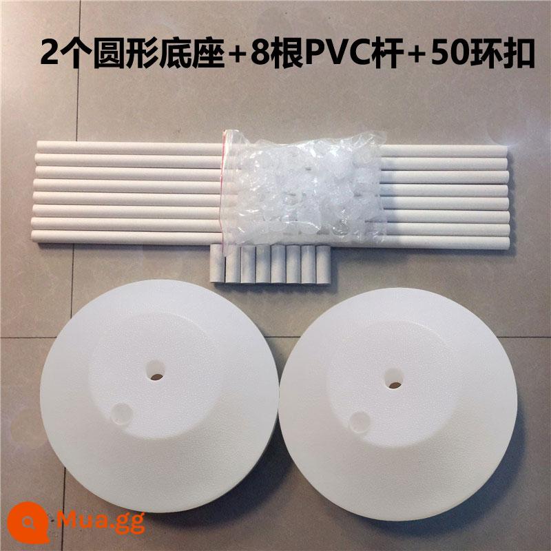 Ống nhựa PVC cực bóng khung vòm trang trí đế cột đám cưới đám cưới mở đầu bố trí đường hướng dẫn - Thanh 8 đoạn + tròn màu trắng, có khóa miễn phí trong gói 50 chiếc