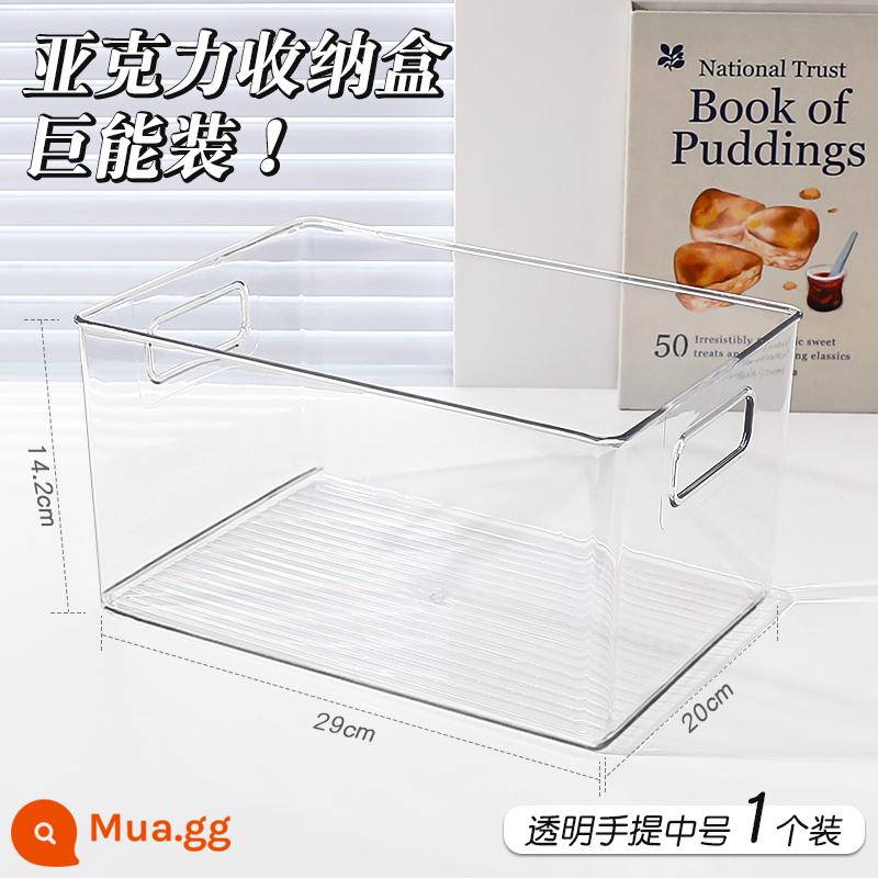 Máy Tính Để Bàn Hộp Bảo Quản Nhiều Lớp Acrylic Trong Suốt Mỹ Phẩm Cao Cấp Văn Phòng Phẩm Đồ Lặt Vặt Ký Túc Xá Hộp Bảo Quản Có Giá Để Đồ - Túi xách trong suốt [cỡ vừa 1 gói] không thể xếp chồng lên nhau