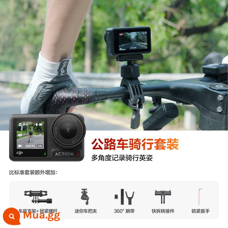 Camera hành động DJI Osmo Action 4 đi xe máy lặn camera vlog ngoài trời - Bộ dụng cụ đạp xe đường trường