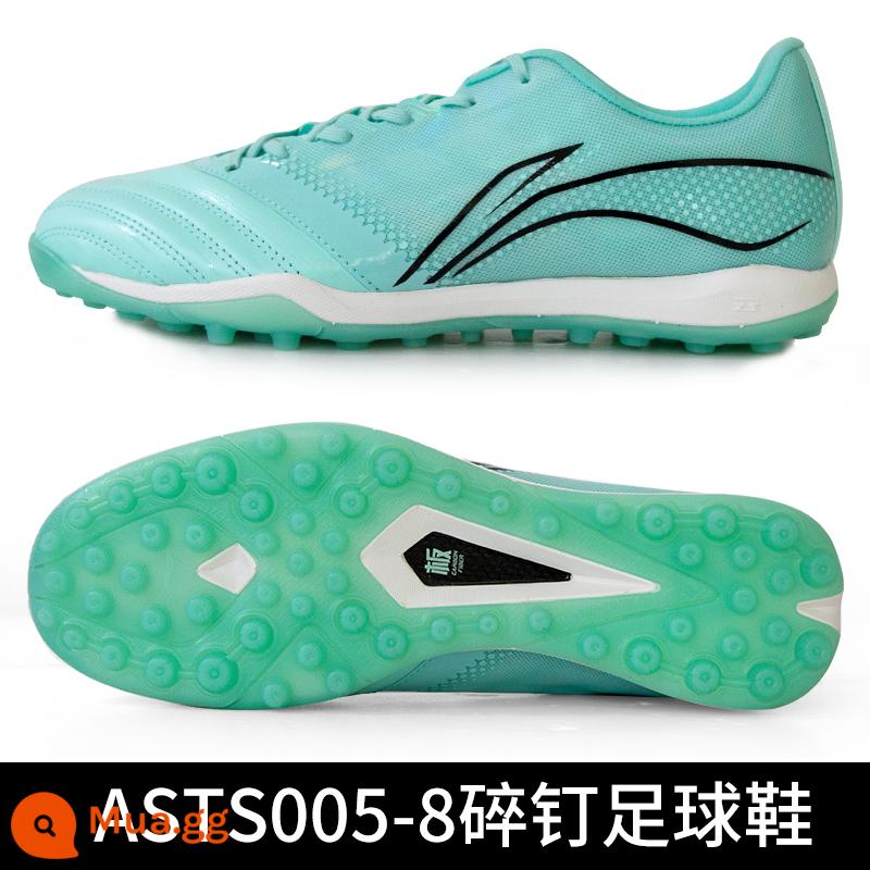 Giày đá bóng Li Ning nam đinh gãy người lớn trẻ em giày tập bóng đá nam nữ học sinh tiểu học thanh niên tf sneakers - Móng tay da Kangaroo xanh băng 005-8