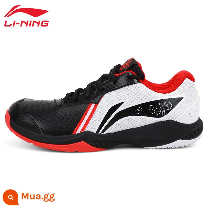 Giày cầu lông Li Ning chính hãng Thunder LITE giày nam và nữ mùa hè thoáng khí hấp thụ sốc giày thể thao chuyên nghiệp giày luyện tập siêu nhẹ - Đen và trắng