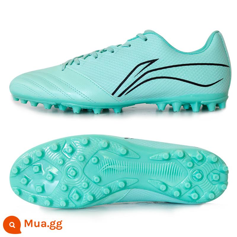 Giày đá bóng Li Ning nam đinh gãy người lớn trẻ em giày tập bóng đá nam nữ học sinh tiểu học thanh niên tf sneakers - Móng tay siêu sợi xanh băng 016-8