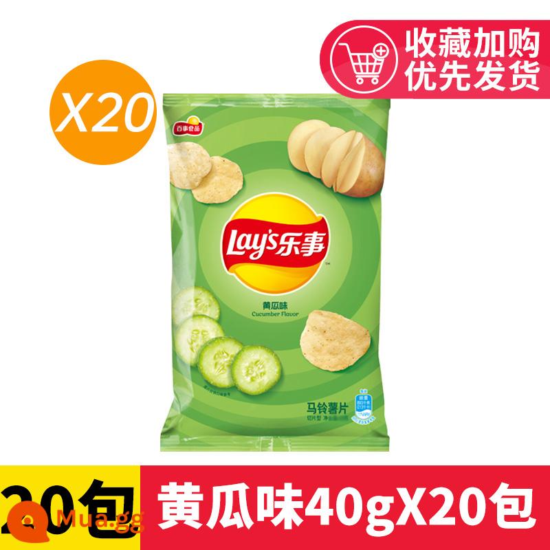 Khoai tây chiên Lay's 45g Hương vị ban đầu Dưa chuột Thơm ngon Bình thường Zero Food Khoai tây chiên phồng Snack FCL Bán buôn - [Gói lớn 45g] Hương dưa chuột 45gX20 gói