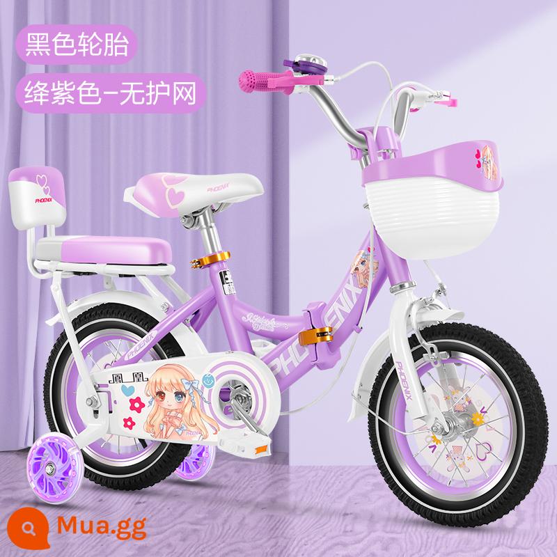 Phoenix Children Xe đạp 3 -year -old 4 -year -old 5 -yar -old Bamescle Boy Boy, Baby Baby 12 -inch 14 -inch 16 -inch Chicor - Bánh xe gấp phượng tím long lanh + túi quà