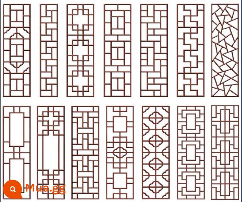 Chạm khắc gỗ Dongyang đồ cổ Trung Quốc gỗ rắn trần treo rỗng phân vùng lưới hoa cửa ra vào và cửa sổ hoa cửa sổ trang trí nền tường tùy chỉnh - bắn tùy chỉnh