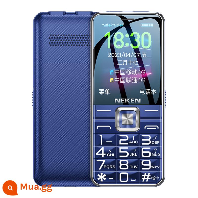 [Official Flagship Store] Nikanen F5 Điện Thoại Di Động Chính Hãng Cho Người Già.4G Full Netcom Máy Người Già Thời Gian Chờ Siêu Dài Màn Hình Lớn, Ký Tự Lớn, Giọng Nói To, Phiên Bản Viễn Thông Cho Nam Và Nữ, Nút Thông Minh Dành Cho Học Sinh, Sinh Viên - màu xanh da trời