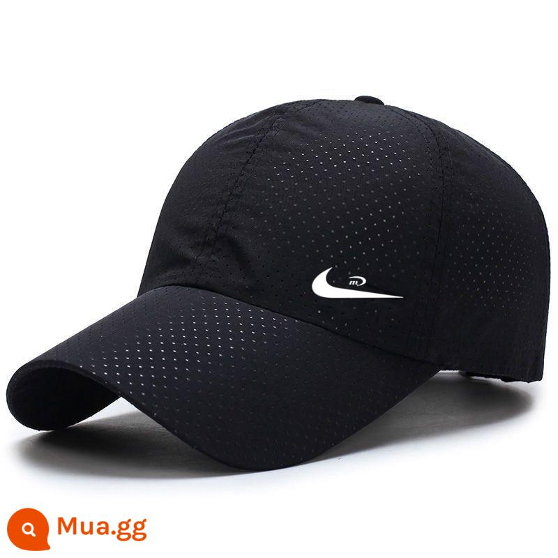 Mùa xuân mới Mũ cotton nguyên chất Nike thời trang unisex mũ bóng chày thể thao ngoài trời tấm che nắng đạt đỉnh - NK màu đen thoáng khí nhanh khô