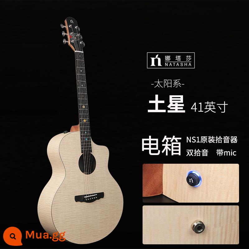 Natasha hệ mặt trời HPL veneer hố đen sao Thổ 36 inch 41 inch dân gian hộp điện guitar sinh viên nam nữ bắt đầu - Hộp điện Saturn nguyên bản bán tải NS1 41 inch