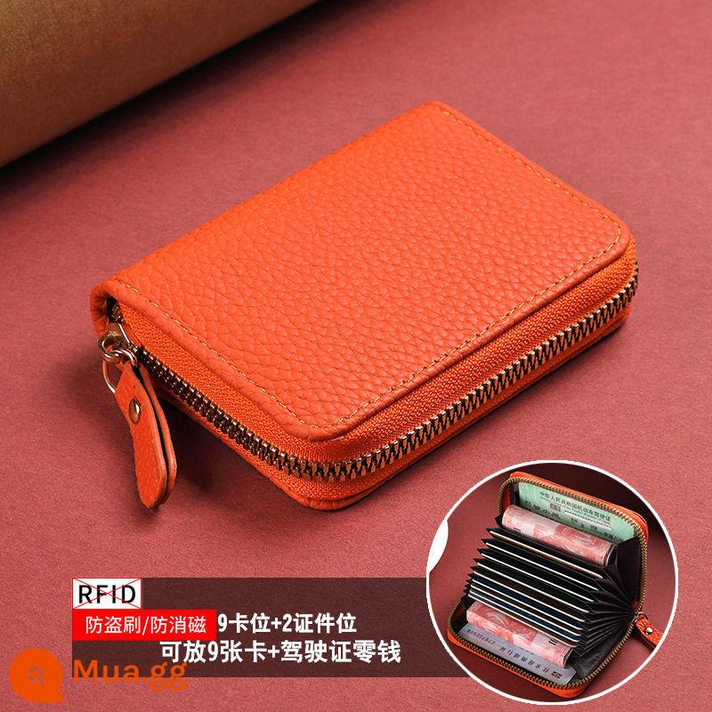 Túi thẻ bán tải thực sự lớn Vị trí đa vị trí cao - Khe cắm thẻ Orange-9 chống trộm kích thước nhỏ