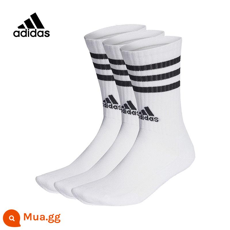 adidasVớ nam và nữ adidas mùa xuân 2023 mới tập luyện thông thường chạy thể thao vớ ống giữa HT3458 - HT3458