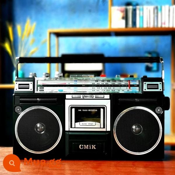 Ra khỏi Châu Âu và Hoa Kỳ máy ghi âm âm thanh nổi retro máy ghi băng đầy đủ đài phát thanh thẻ Bluetooth loa máy nghe nhạc cassette - đen