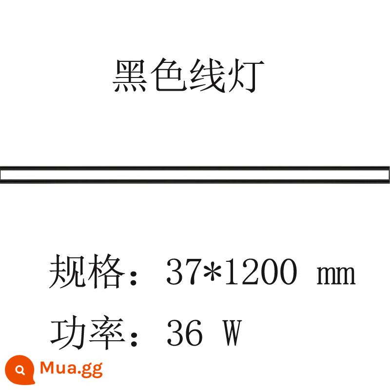 Bảng tổ ong lớn tích hợp đèn pha led âm trần 3.5 nhúng 3.7 lưới tản nhiệt sáng keel gusset - 37*1200 vạch đen ánh sáng trắng 36W