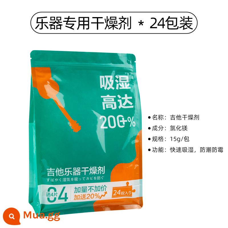 Dụng cụ âm nhạc đặc biệt guitar hút ẩm bột hút ẩm chống ẩm máy hút ẩm túi chống nấm mốc túi hút ẩm đàn piano ukulele đa năng - Chất hút ẩm đàn guitar ukulele cho nhạc cụ (gói 24 chiếc)