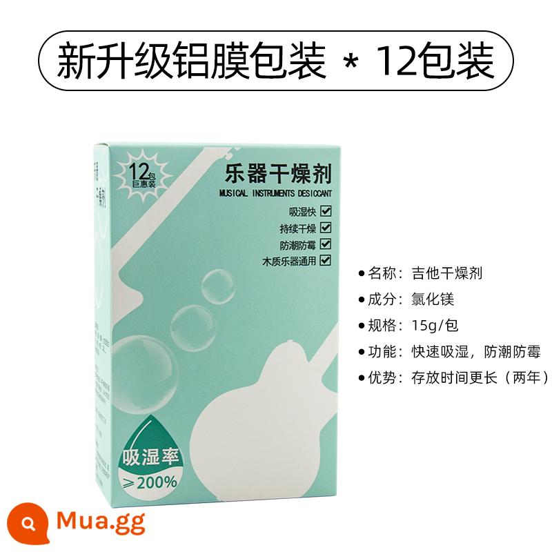 Dụng cụ âm nhạc đặc biệt guitar hút ẩm bột hút ẩm chống ẩm máy hút ẩm túi chống nấm mốc túi hút ẩm đàn piano ukulele đa năng - Chất hút ẩm cho nhạc cụ (gói 12) được bọc màng nhôm