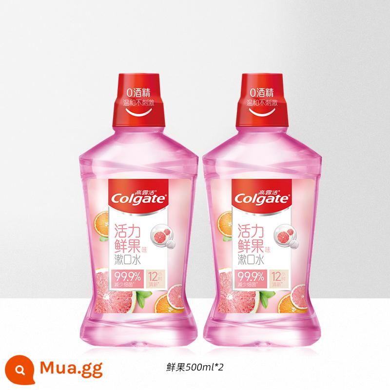 Nước súc miệng Colgate làm sạch bà bầu chứa flo hơi thở thơm tho dưỡng ẩm miệng bé trai bé gái chống sâu bướm nhẹ 0 cồn - [Hương vị nóng] Trái cây tươi*2