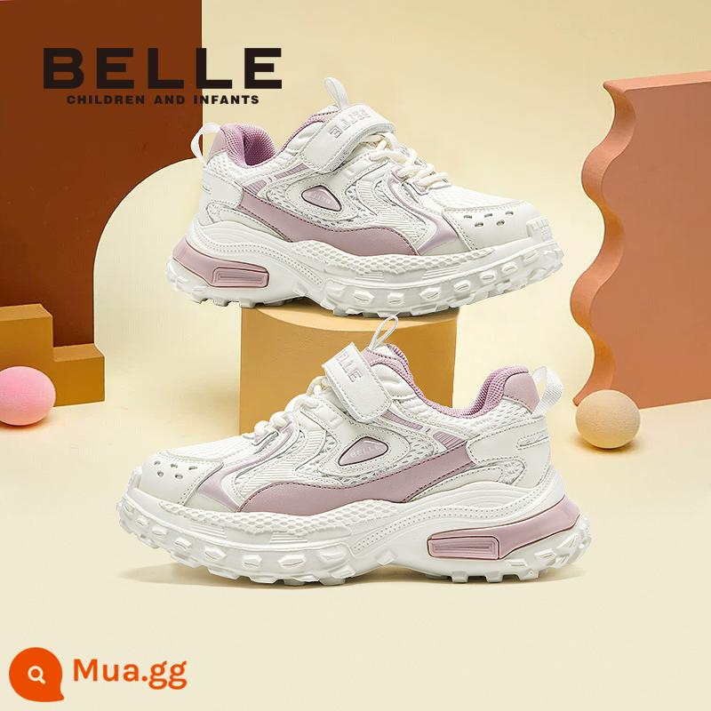 Giày Trẻ Em Belle Giày Sneaker Bé Gái Mùa Xuân 2023 Mới Phong Cách Hot Mùa Đông Trẻ Em Cũ Giày Bé Trai Giày Thường - Hồng