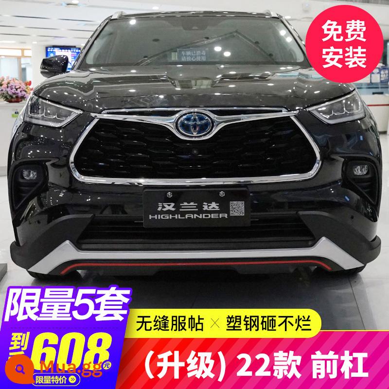 Thích hợp cho cản va Toyota Highlander 15-23, tấm bảo vệ trước và sau, xung quanh lớn, phụ kiện ngoại hình trang trí được sửa đổi, nguyên bản của nhà máy - [Nâng cấp] 22 mẫu mới có độ bền cao [cản trước]