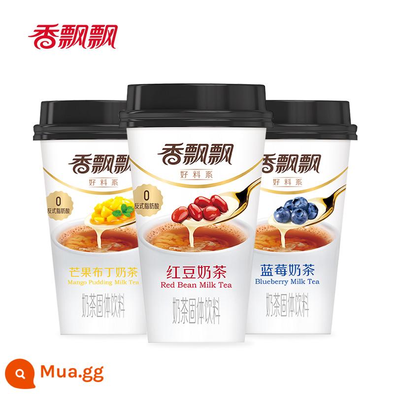 Trà sữa Xiangpiaopiao gồm pudding đậu đỏ, việt quất và xoài, 30 cốc, nhiều cách kết hợp, cả hộp trà sữa cốc - [30 cốc rời] Đậu đỏ*10+Quả việt quất*10+Pudding xoài*10