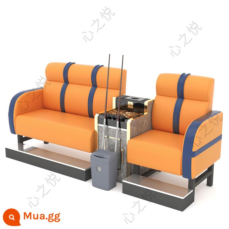 Bàn ghế bi-a mới ghế sofa bi-a ghế bi-a hội trường bi-a ghế đặc biệt ghế xem nhà sản xuất bàn ghế giải trí - Đệm xốp da Nappa sang trọng màu xanh cam