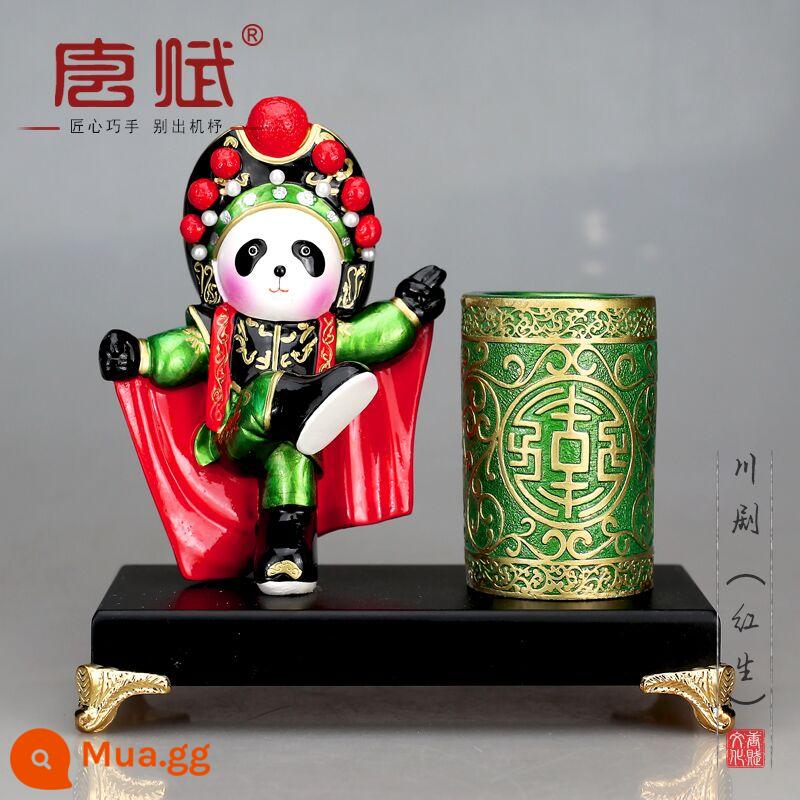 Tứ Xuyên Opera Face Trang trí Trang trí Panda Pen Chủ kỷ niệm Du lịch Tứ Xuyên Thành Đô Nghề thủ công gió Trung Quốc Quà tặng nổi bật cho người nước ngoài - Phong cách gấu trúc-Opera Tứ Xuyên (Hongsheng)