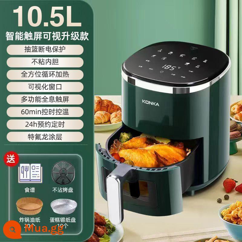 Konka Nồi Chiên Không Dầu Air Fryer Hộ Gia Đình Thông Minh Đa Chức Năng Thị Giác Màn Hình Cảm Ứng Điện Nồi Chiên Không Dầu Công Suất Lớn Lò Nướng Tất Cả - Màn hình cảm ứng toàn phần thông minh 10,5L với gói quà tặng trực quan đặt trước