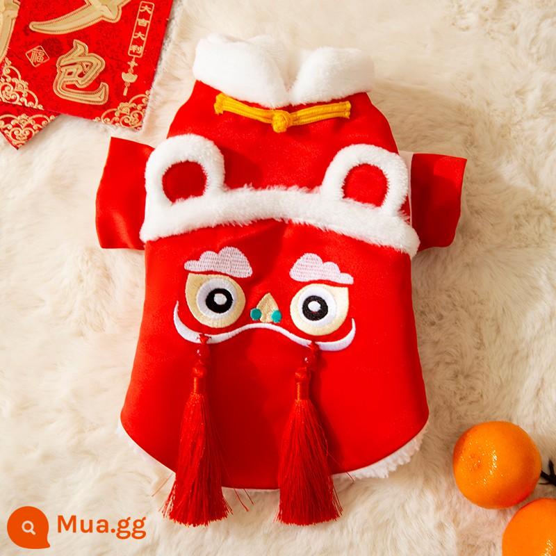 Năm mới váy cotton cún con chúc tết quần áo mùa đông Teddy Bichon Pomeranian Schnauzer chó nhỏ thú cưng mùa thu đông - Quần áo đôi nam