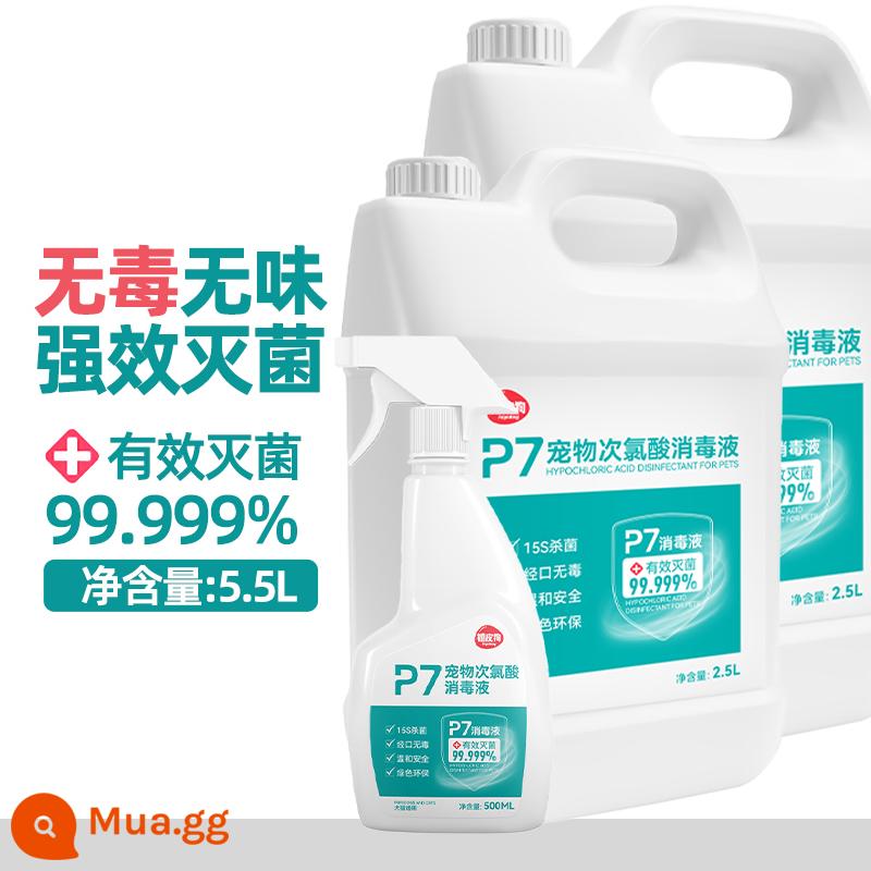 Axit hypochlorous khử trùng vật nuôi chó mèo khử mùi khử mùi nước tiểu mèo xịt khử mùi kháng khuẩn - [Số chứng nhận loại bỏ] Dự trữ loại 2,5L*2 thùng + chai 500ML*1