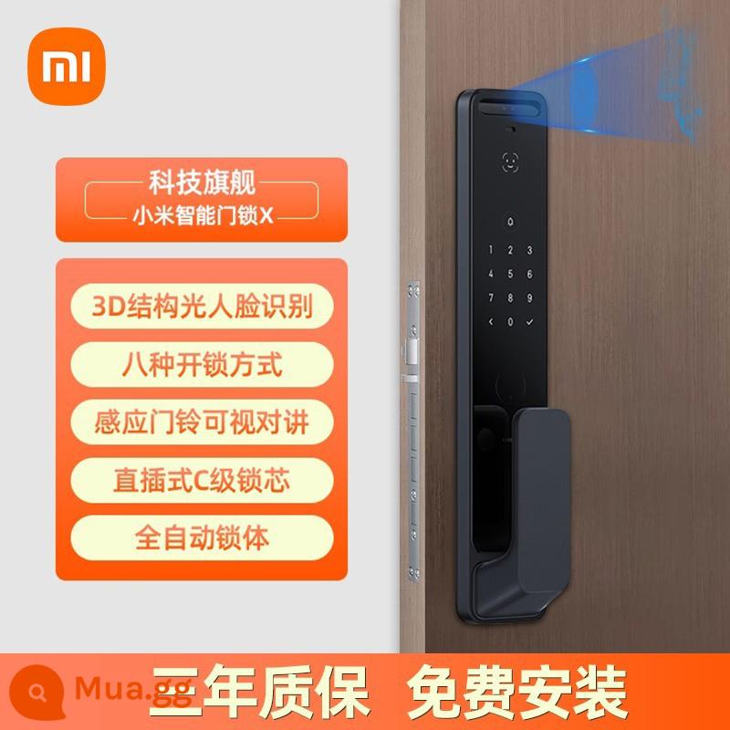 Khóa cửa thông minh nhận dạng khuôn mặt Xiaomi X Khóa vân tay Khóa kết hợp Trang chủ Camera hoàn toàn tự động Khóa điện tử trực quan - Khóa cửa x mới chỉ được mở ra. Chuyển phát nhanh thông thường có kèm theo hai cục pin.