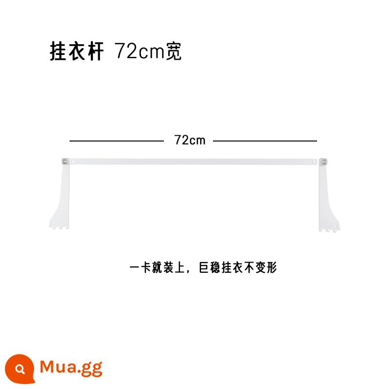 Lưới cao 2,2 mét kệ phần cứng màu đỏ chuyển đổi tủ quần áo cô gái đi bộ trong phòng áo choàng cho thuê nhà mở móc áo - Xà treo quần áo 72cm trắng trắng