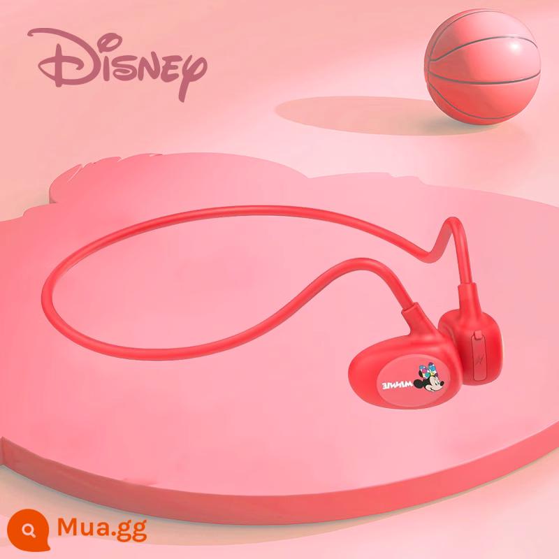 Tai nghe bluetooth true wireless Disney thời lượng pin siêu dài cute 2022 phong cách mới phù hợp Huawei Xiaomi Apple - Dẫn khí-Sunset Red Minnie