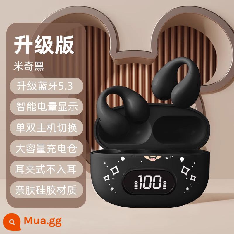 Disney Tai Nghe Bluetooth Dẫn Truyền Xương Mới 2023 Chụp Tai Không Dây Chuyển Động Giảm Tiếng Ồn Thích Hợp Cho Huawei Apple - Phiên bản nâng cấp Mickey Black [Bluetooth 5.3+Kết nối lại bộ nhớ+Màn hình nguồn LED]