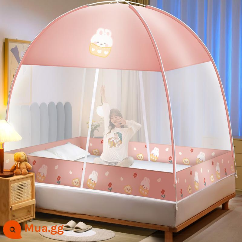 2023 mới không cần lắp đặt yurt home màn chống muỗi đơn giản tài khoản mẫu phòng ngủ trẻ em 2022 lều nhỏ - Flower Rabbit [Mái vải chống bụi] Hạng A Không chứa Formaldehyde do Baoma khuyên dùng