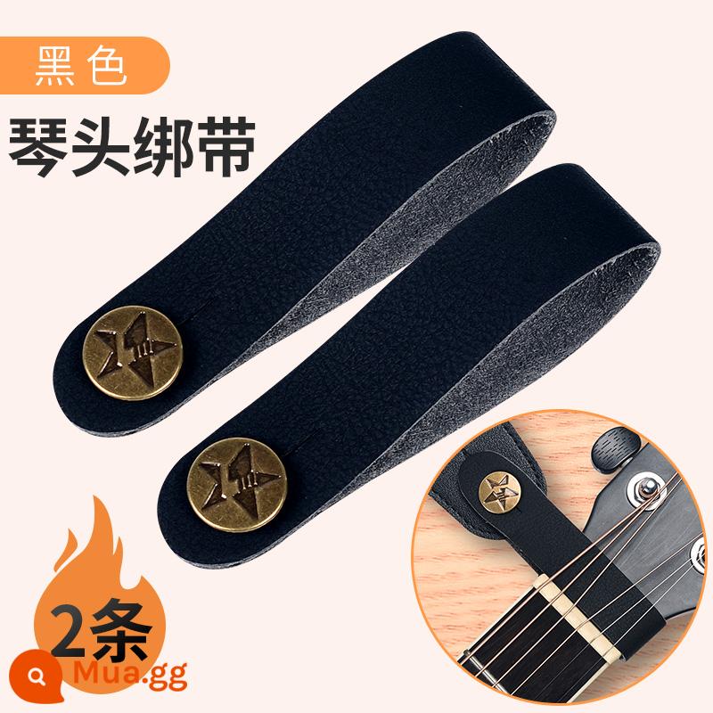 Túi đựng đàn guitar dân gian cho bé, túi đàn guitar điện cho bé, dây đeo vai đàn guitar acoustic cá tính, túi đựng bass cho bé, mềm mại và thoải mái - [2 miếng dây đai đầu] màu đen & 3 miếng gắp miễn phí