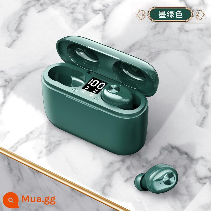 Tai nghe bluetooth không dây thực sự hai tai in-ear micro nhỏ mini mô hình cô gái dễ thương quạt nhỏ phù hợp cho apple huawei - Phiên bản độc quyền Xanh đậm [❤HiFi Heavy Bass❤]